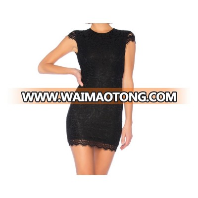 OEM factory women apparel sexy blank back lace dress